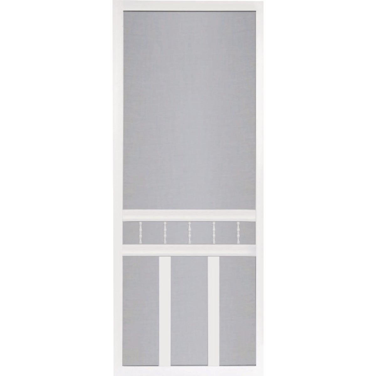 Screen Tight Waccamaw 36 In. W x 80 In. H x 1 In. Thick White Vinyl Screen Door