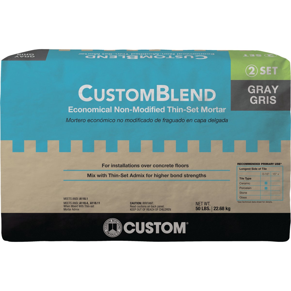 Custom-Blend 50 Lb. Gray Mortar Mix