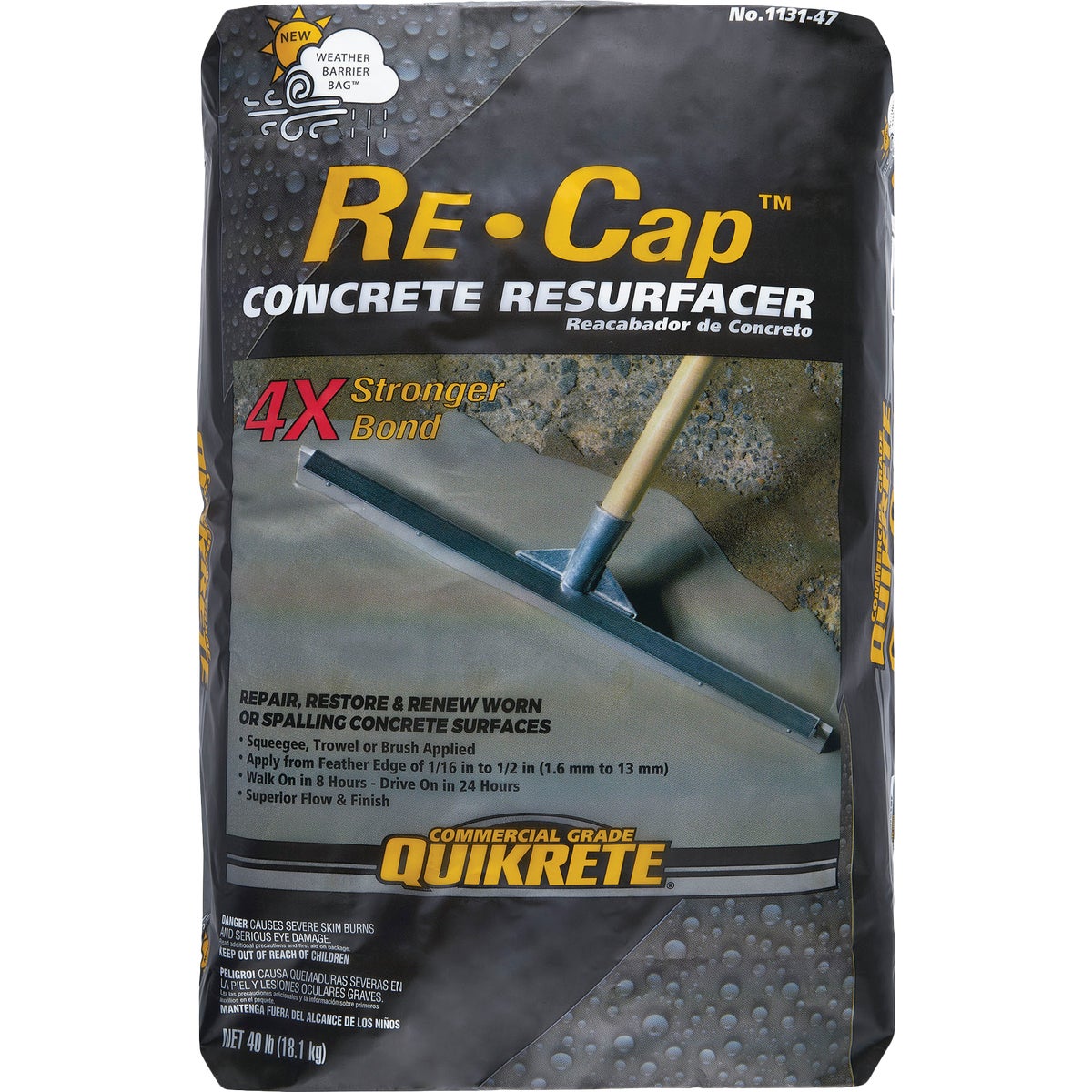 Quikrete Re-Cap 40 Lb. Portland Cement Base Concrete Resurfacer