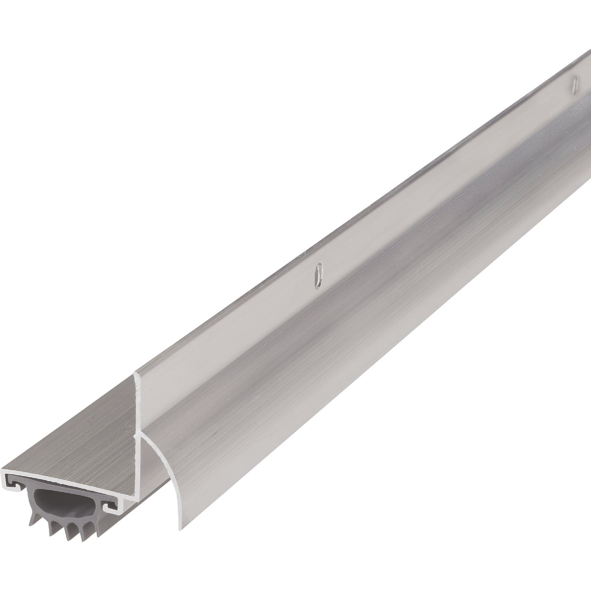 M-D 1.75 In. W. x 1.25 In. H. x 36 In. L. Silver Vinyl L-Shaped Door Bottom with Drip Cap for 1-3/8 & 1-3/4 In. Door