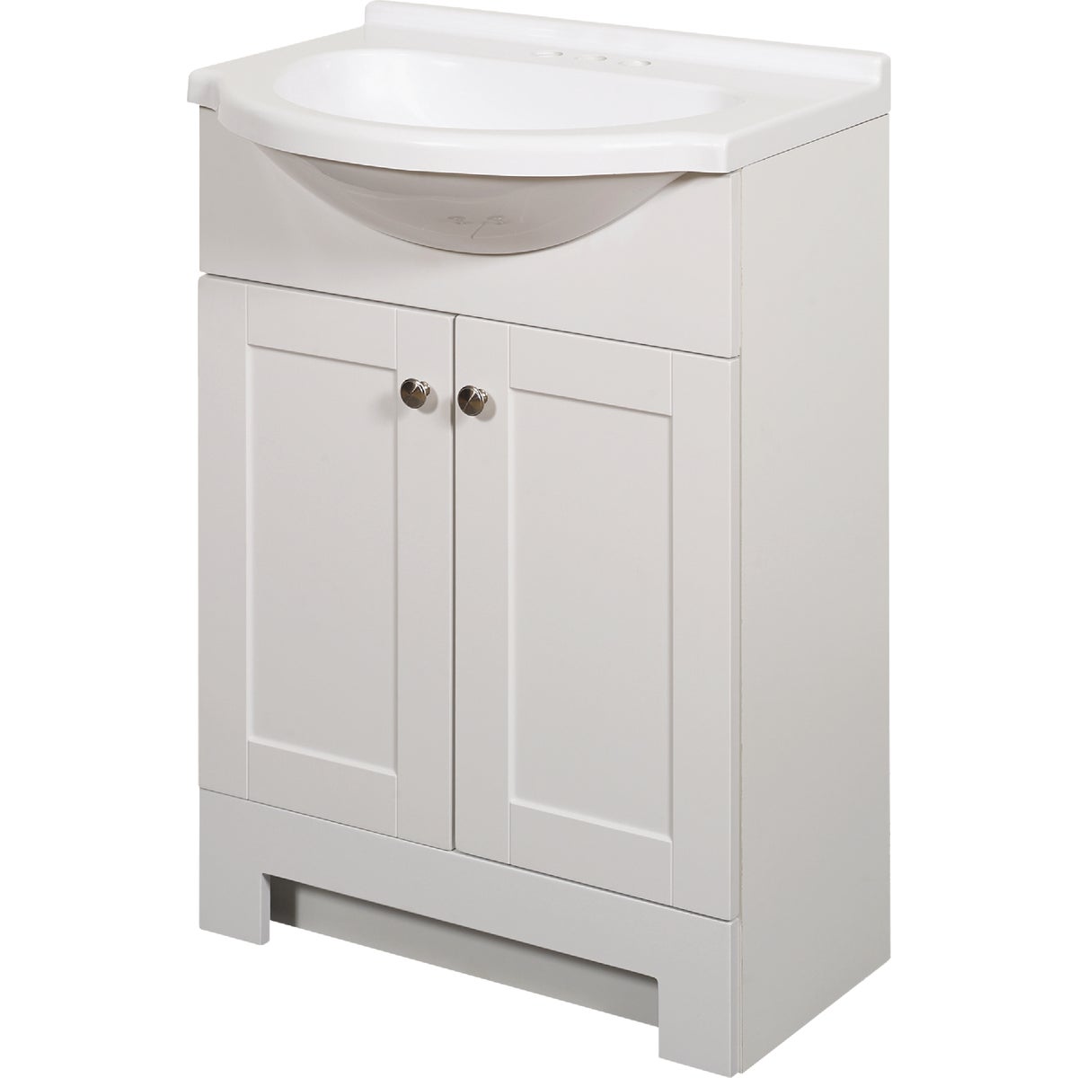 Zenith Zenna Home White 24 In. W x 35 In. H x 12 In. D Euro Vanity with White Cultured Marble Top