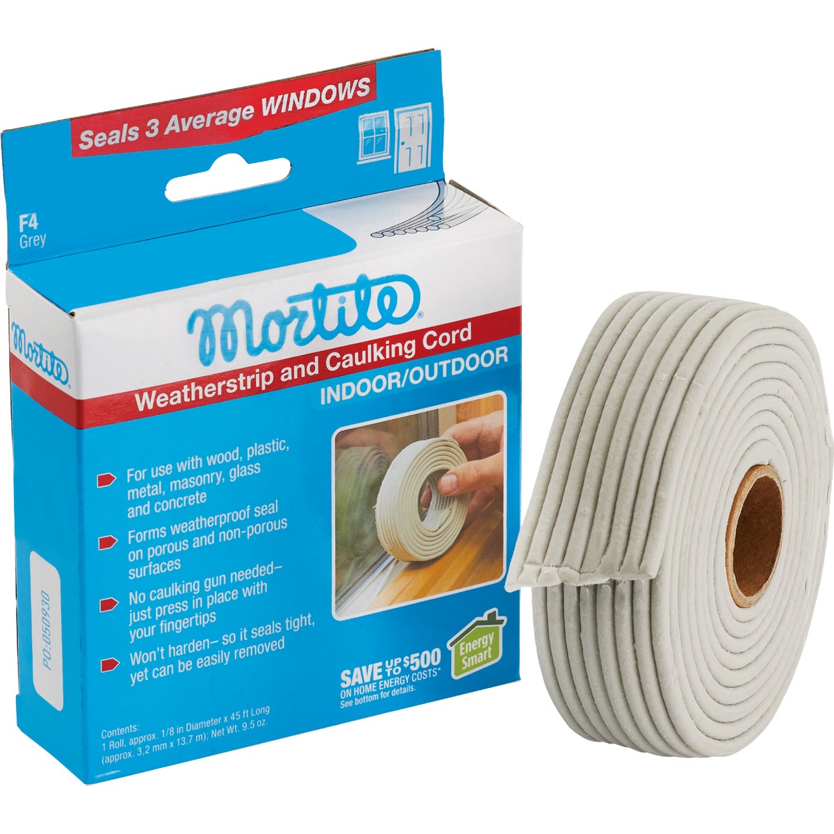 Mortite 45 Ft. Gray 9-1/2 Oz Weatherstrip & Caulking Cord