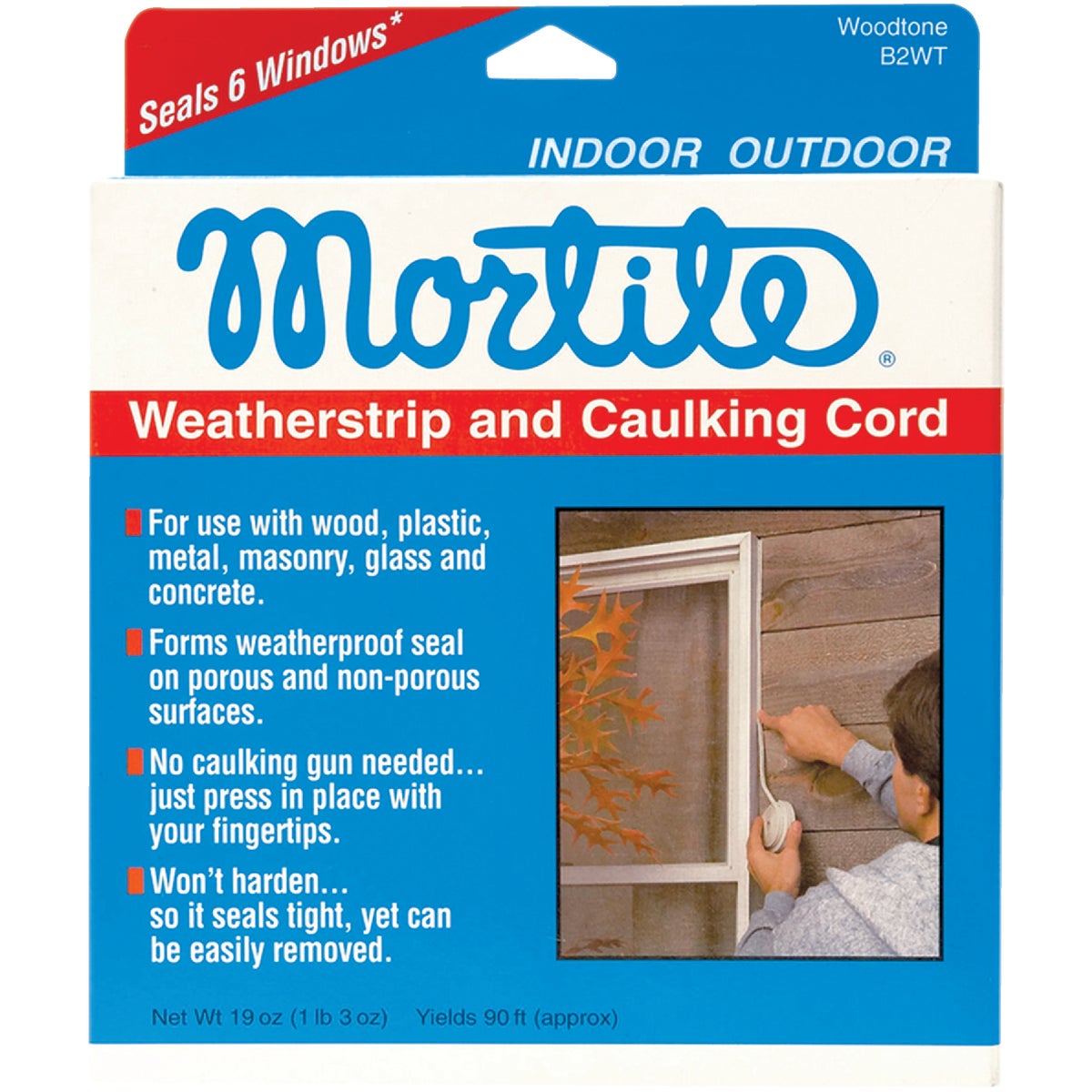 Mortite 90 Ft. Woodtone 19 Oz Weatherstrip & Caulking Cord