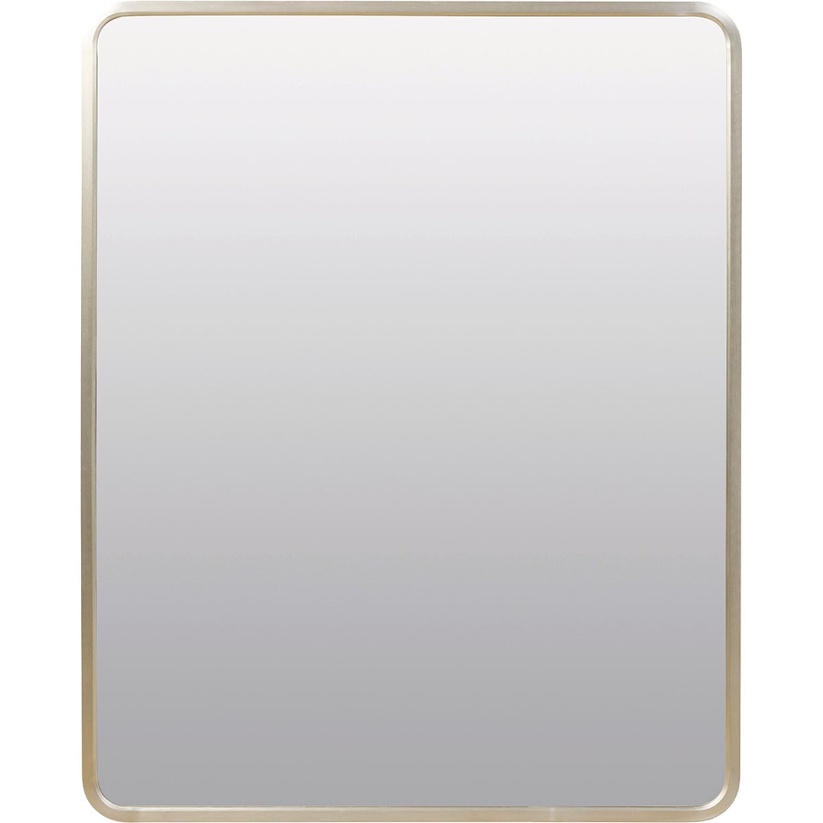 Zenna Home Designer Series Brushed Nickel 24 In. W x 30 In. H x 5 In. D Single Mirror Surface/Recess Mount Rectangle Medicine Cabinet