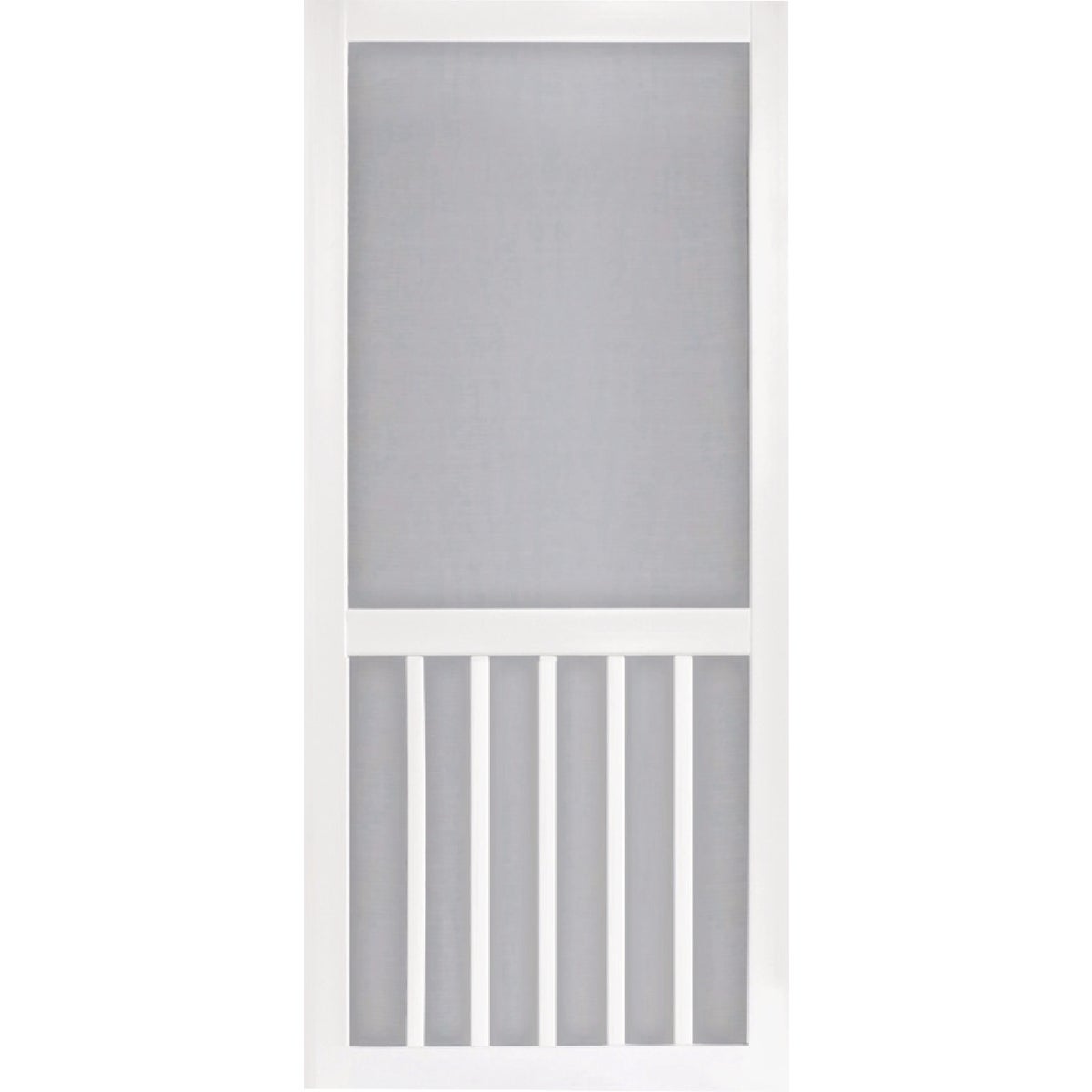 Screen Tight 5-Bar 32 In. W x 80 In. H x 1 In. Thick White Vinyl Screen Door