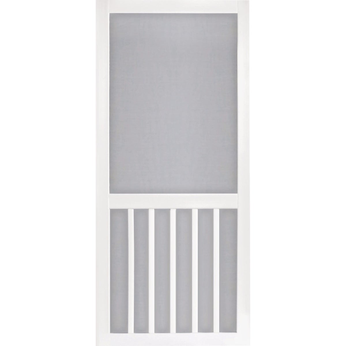 Screen Tight 5-Bar 36 In. W x 80 In. H x 1 In. Thick White Vinyl Screen Door
