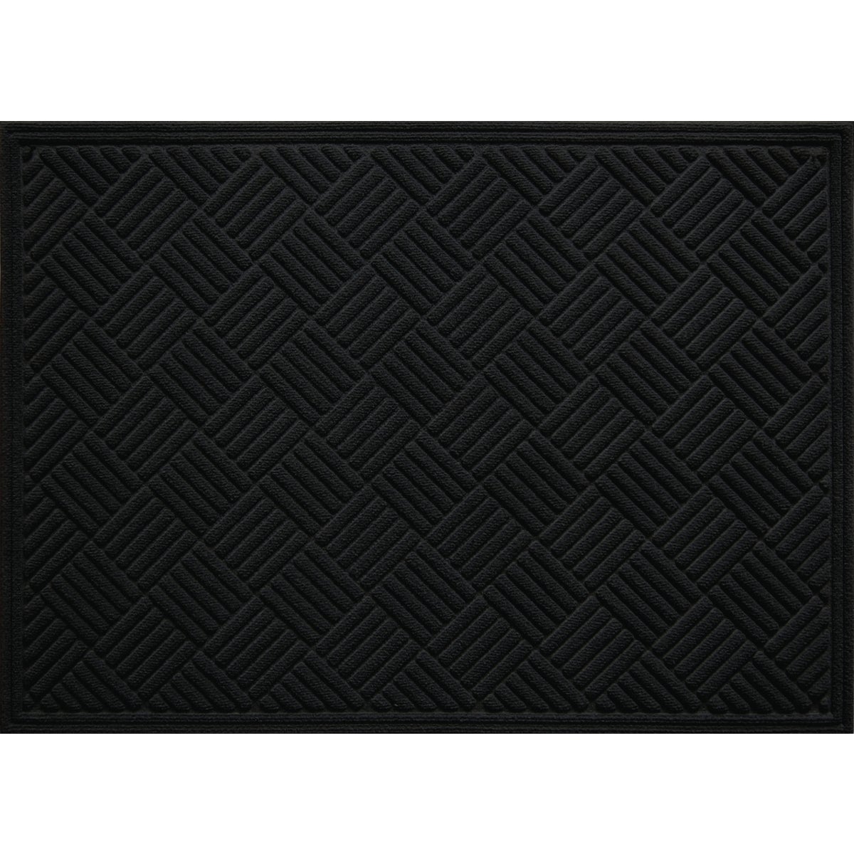 Multy Home Contours 3 Ft. x 4 Ft. Black Carpet Utility Floor Mat, Indoor/Outdoor