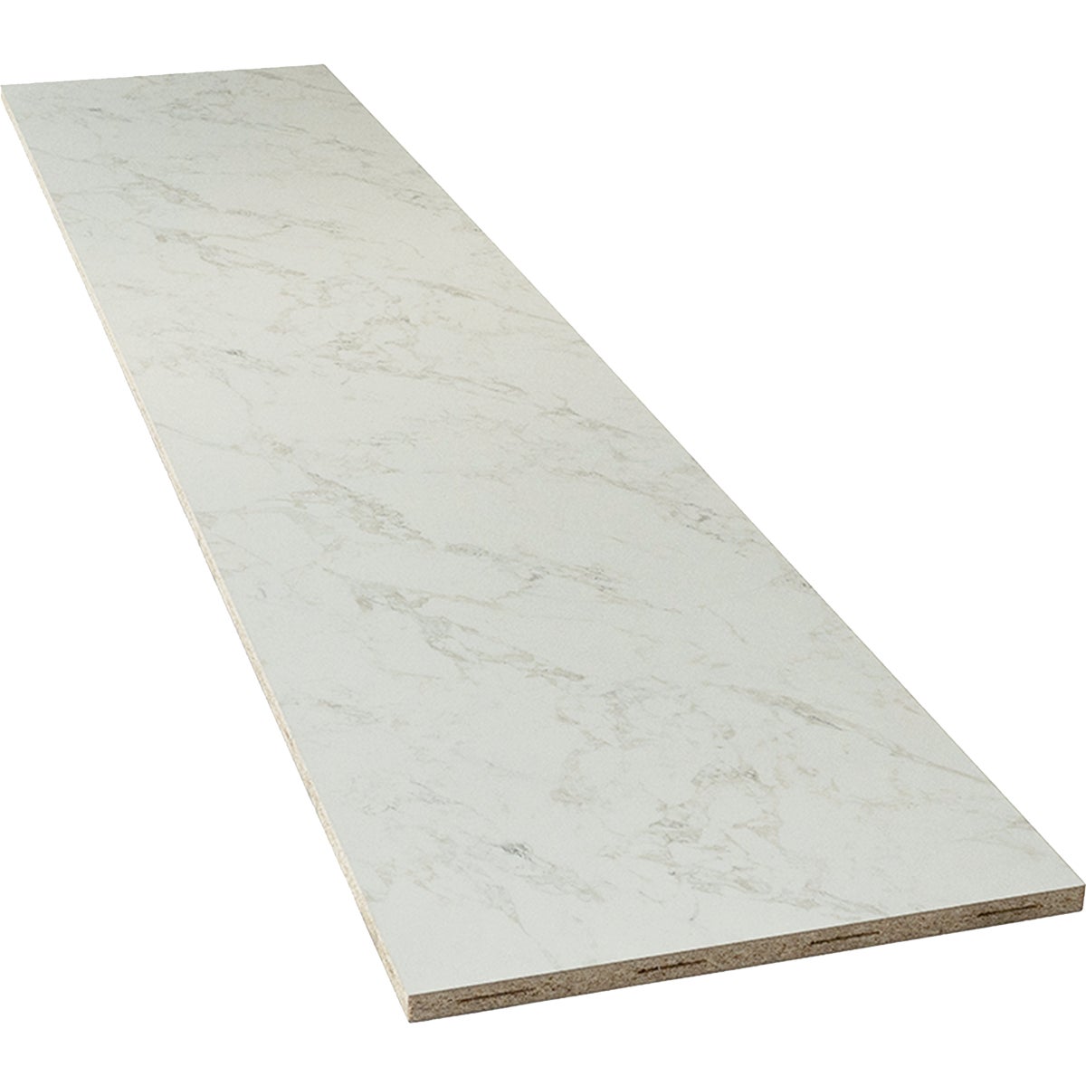 VT Industries Stretta 10 Ft. White Marble Backsplash Panel