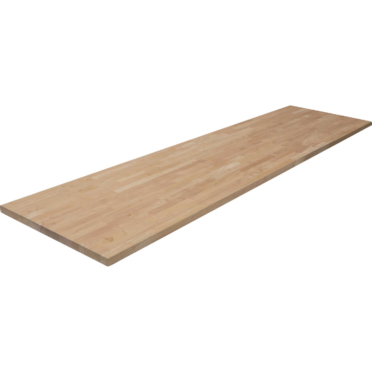 VT Industries CenterPointe 122 In. L x 25 In. D x 1.5 In. T Unfinished Hevea Wood Butcher Block Countertop with Square Edge