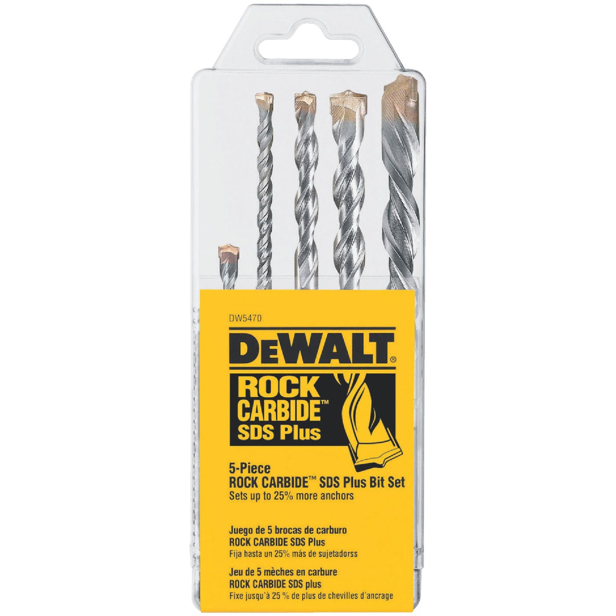 DEWALT SDS Plus Rotary Hammer Drill Bit Set (5-Piece)