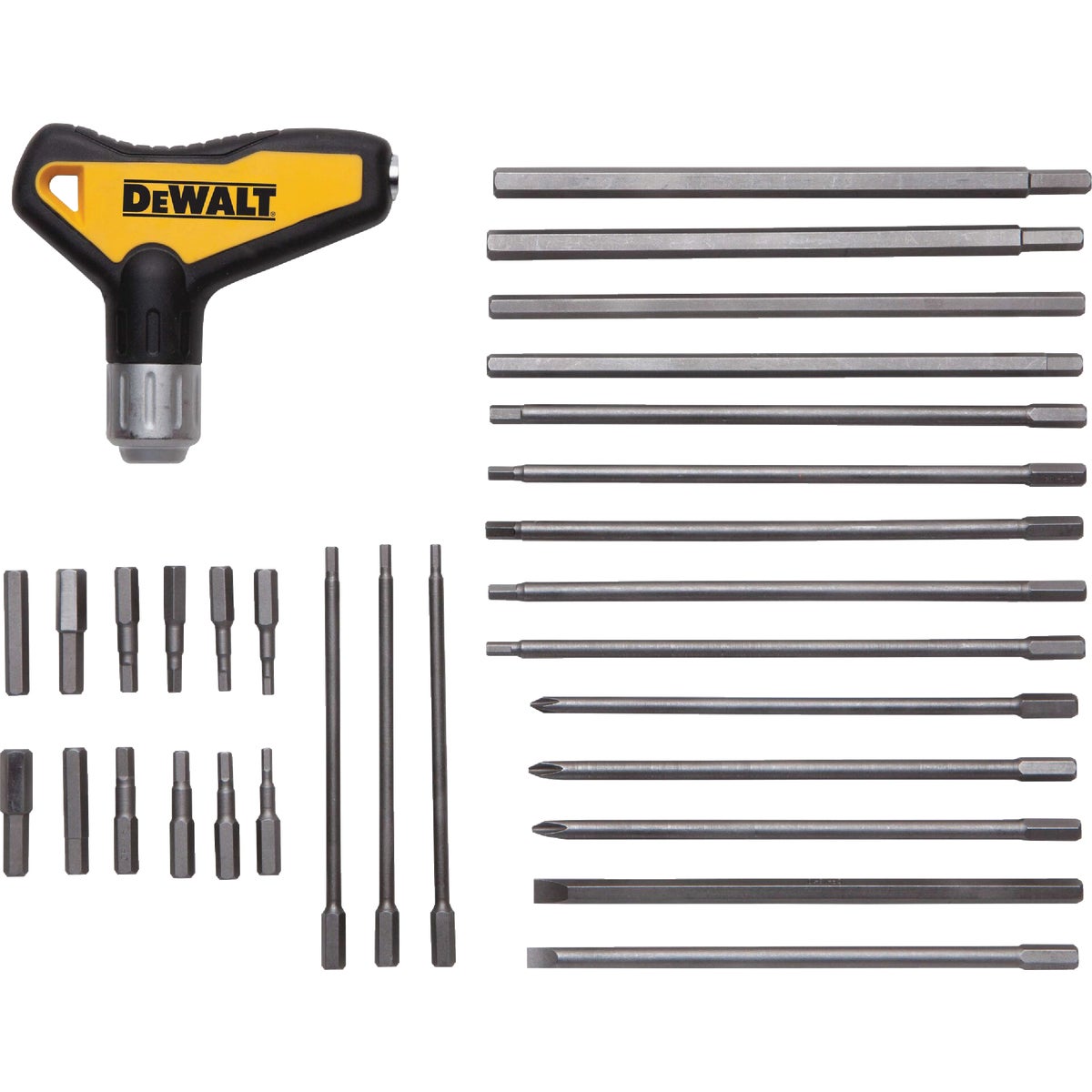 DeWalt Metric & Standard T-Handle Hex Key Set, 31-Piece