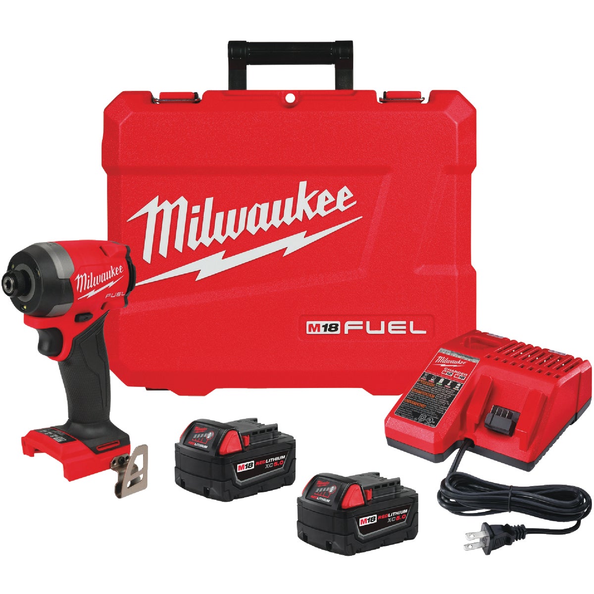 Milwaukee M18 FUEL 18-Volt Lithium-Ion Brushless 1/4 In. Hex Cordless Impact Driver Kit