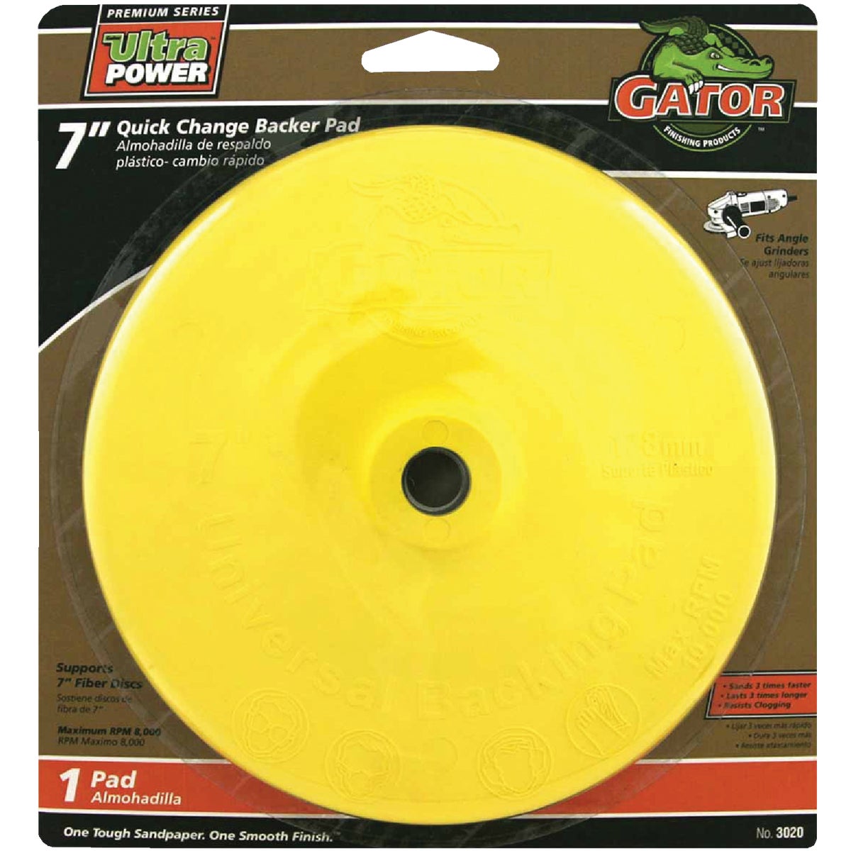 Gator Quick Change 7 In. Angle Grinder Backing Pad