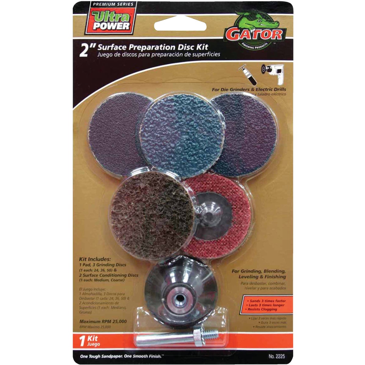 Gator 2 In. Sanding Disc Kit (6-Pack)