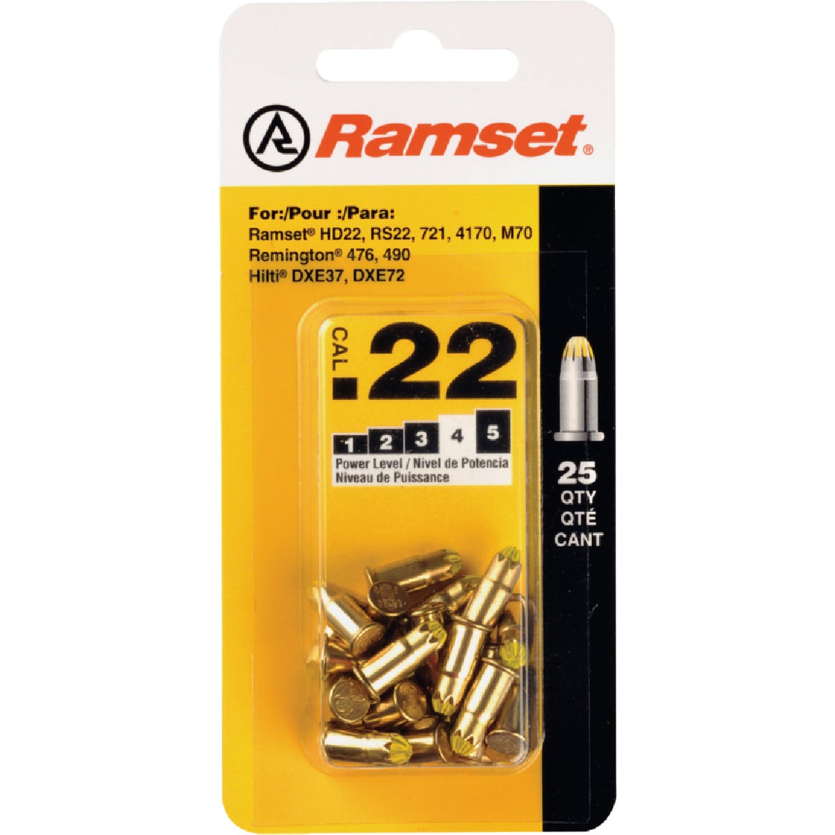 25PK .22 YELLOW LOADS