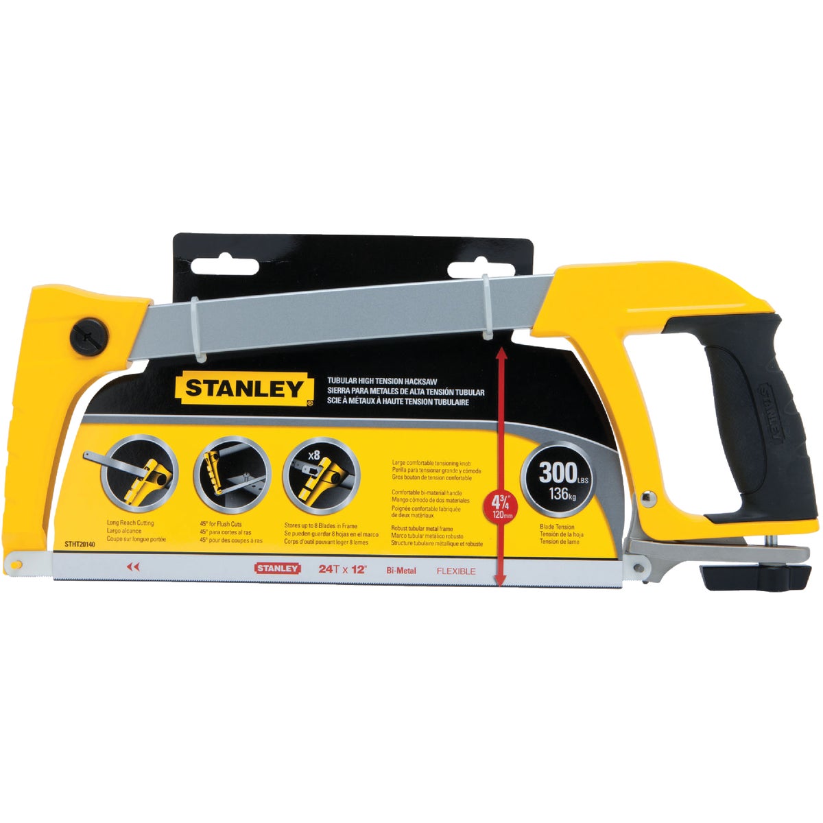 Stanley 12 In. High-Tension Hacksaw