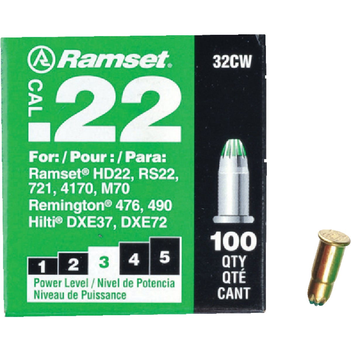 100PK .22 GREEN LOADS