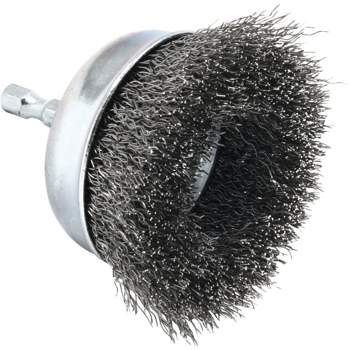 Forney 3 In. 1/4 In. Hex Coarse Drill-Mounted Wire Brush