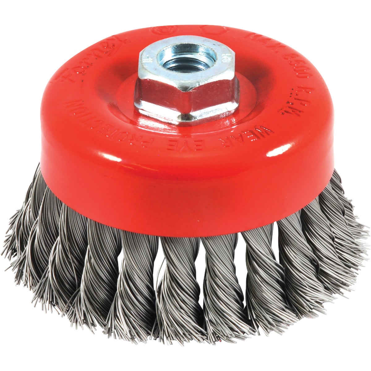 Forney 4 In. Knotted .020 In. Angle Grinder Wire Brush