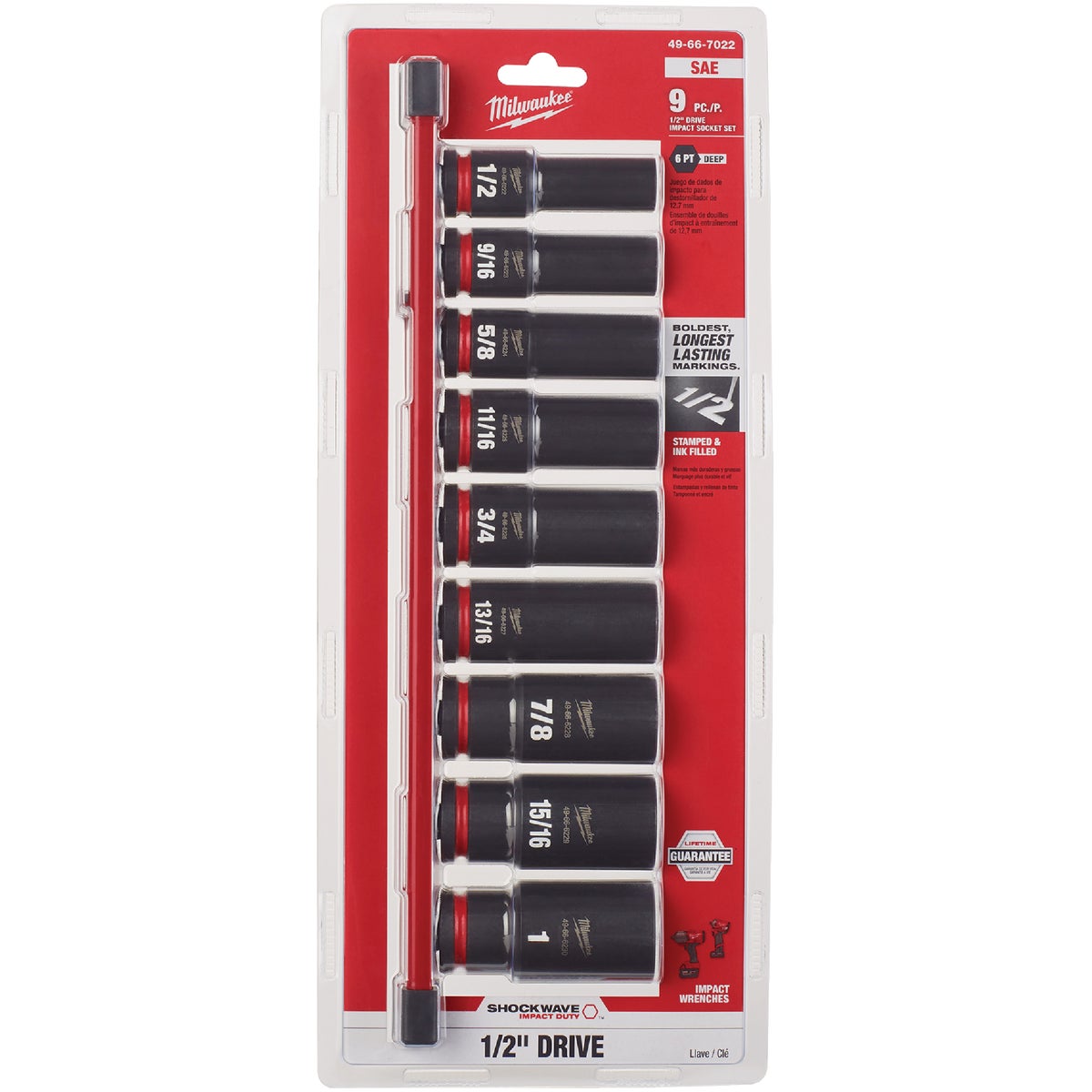 9PC 1/2″ IMP SOCKET SET