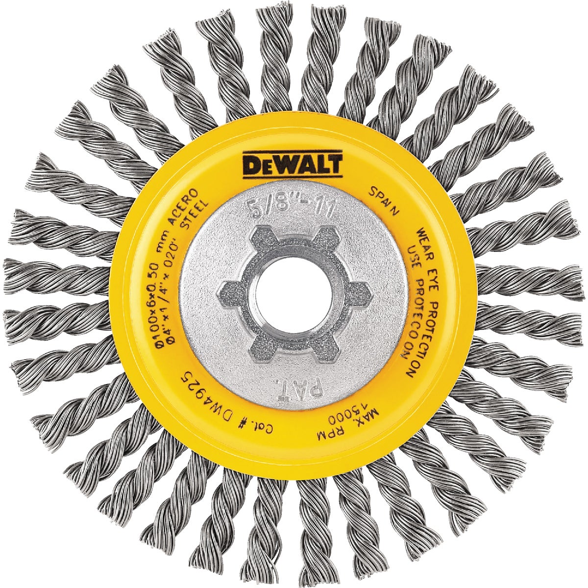 DEWALT High Performance 4 In. Carbon Stringer Bead Angle Grinder Wire Wheel