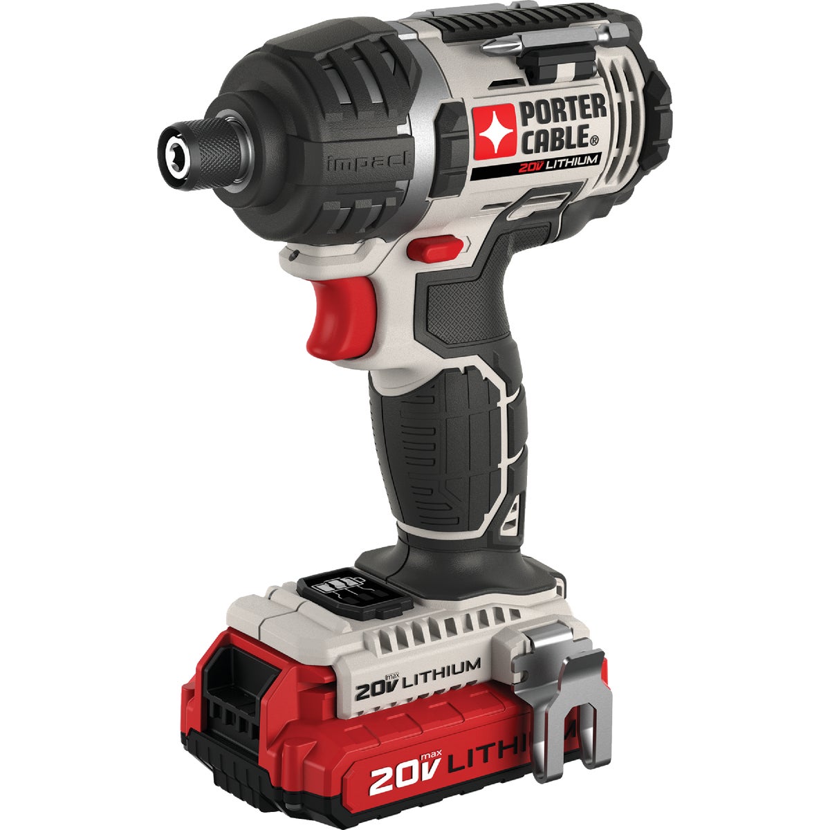 Porter Cable 20-Volt Max Lithium-Ion 1/4 In. Hex Cordless Impact Driver Kit