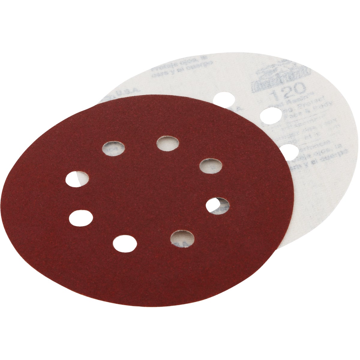 Do it Best 5 In. 220-Grit 8-Hole Pattern Vented Sanding Disc with Hook & Loop Backing (50-Pack)