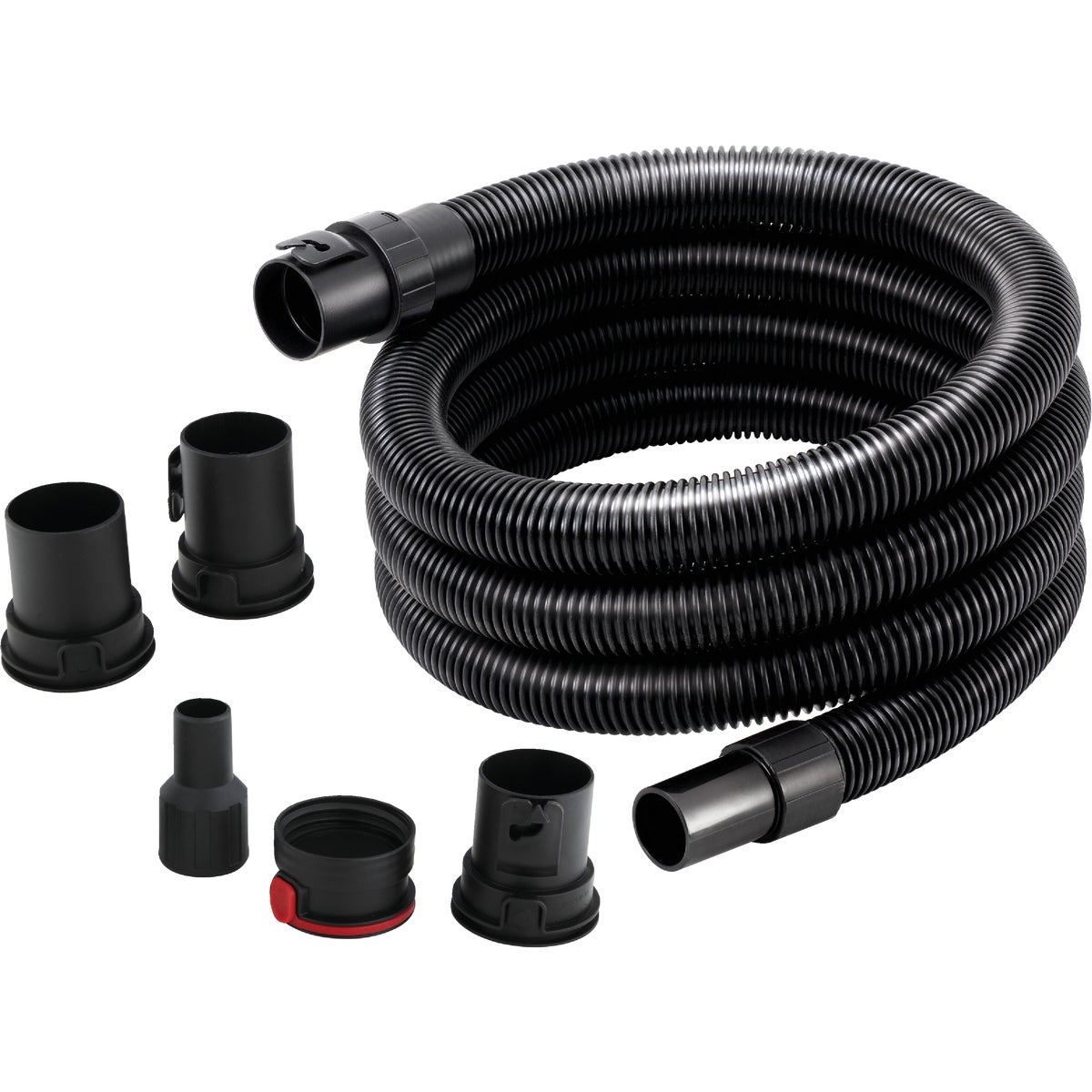 Channellock 1-7/8 In. Dia. x 7 Ft. L. Black Plastic Wet/Dry Vacuum Hose with Adapter & Connectors