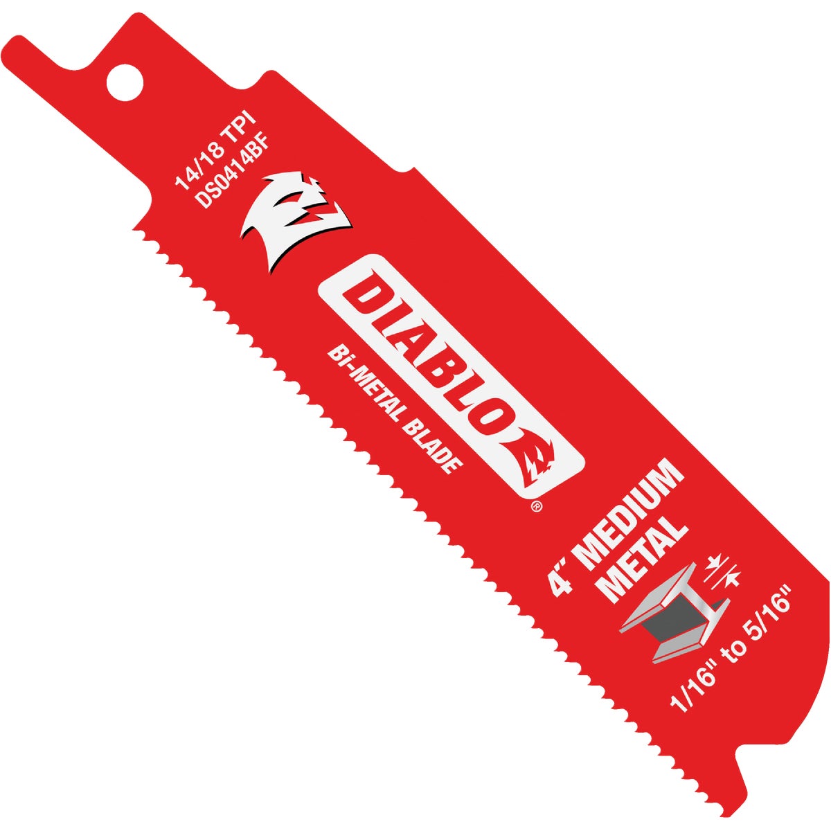 Diablo Steel Demon 4 In. 14/18 TPI Medium Metal Reciprocating Saw Blade (2-Pack)