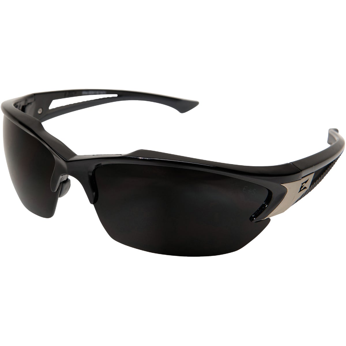 Edge Eyewear Khor G2 Gloss Black Frame Safety Glasses with Smoke Lenses