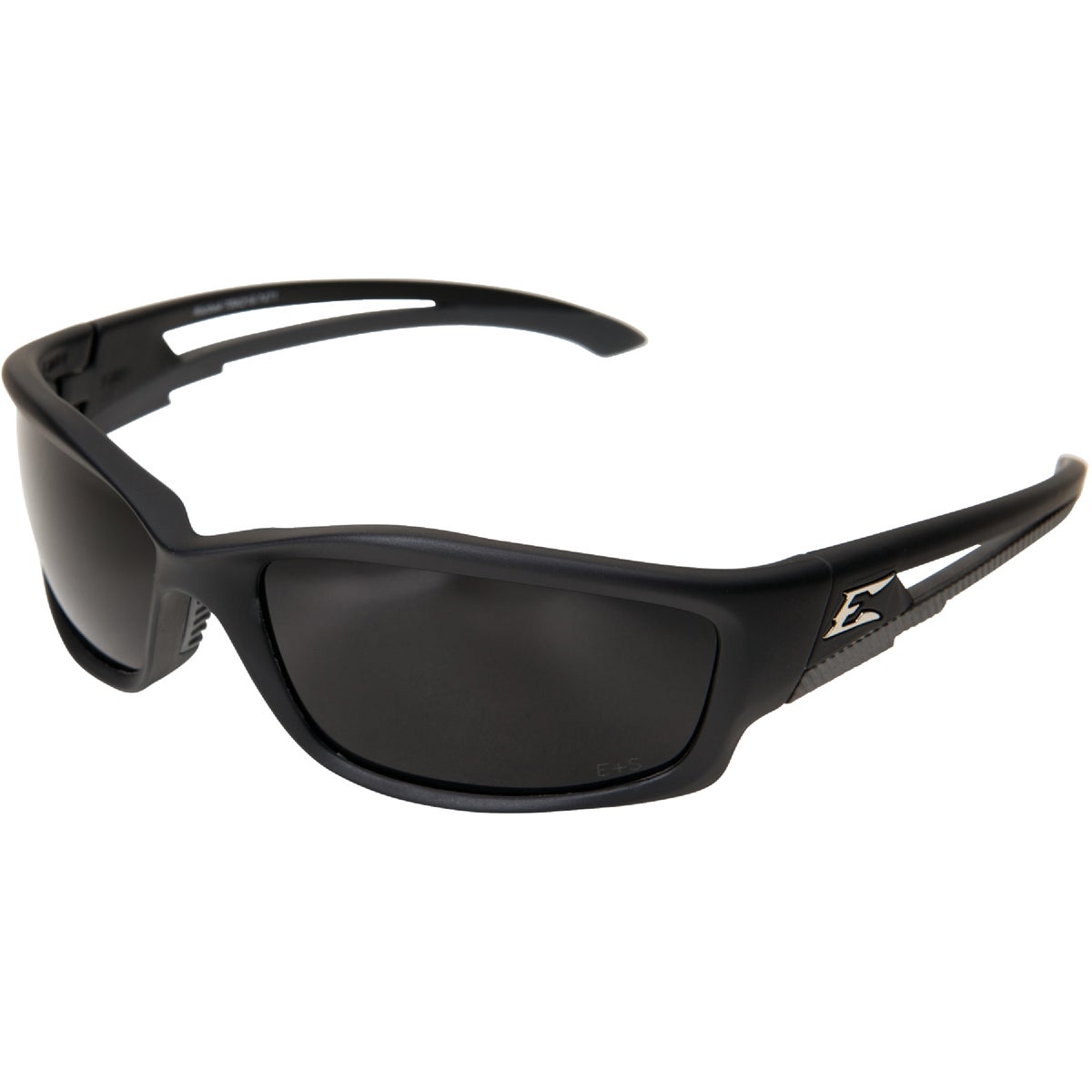 Edge Eyewear Kazbek Torque Red E Matte Black Frame Safety Glasses with Polarized Smoke Lens