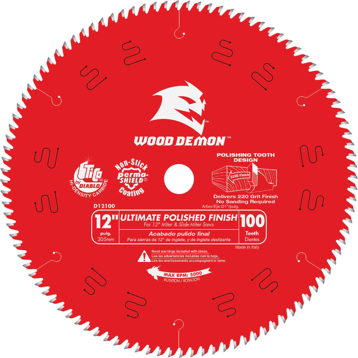 Diablo 12 In. 100-Tooth Flawless Finish Circular Saw Blade