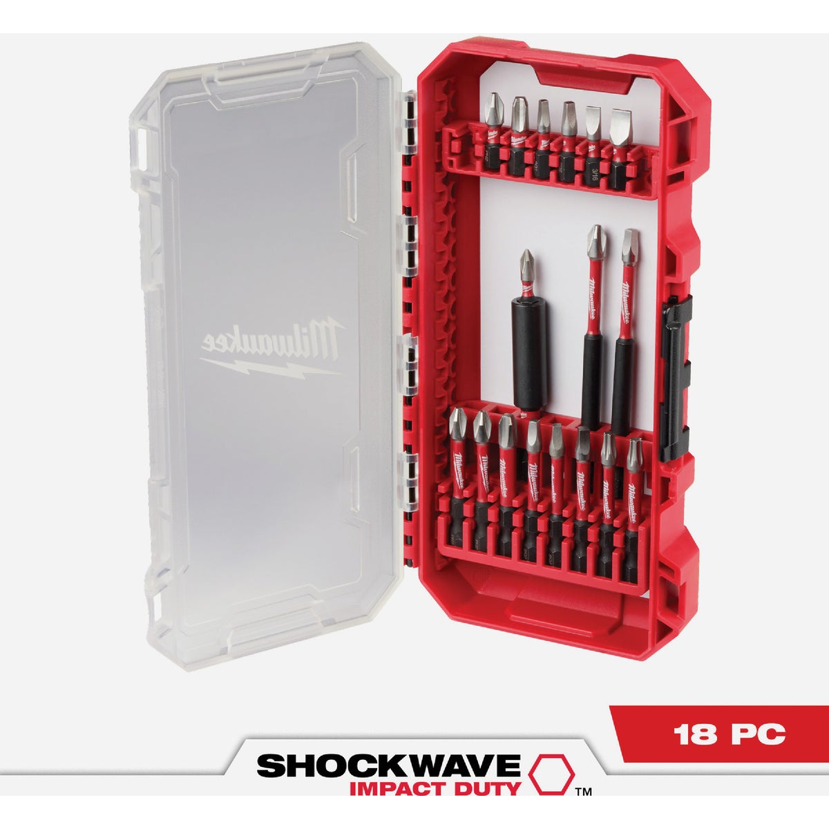 Milwaukee SHOCKWAVE Impact Screwdriver Bit Set (18-Piece)