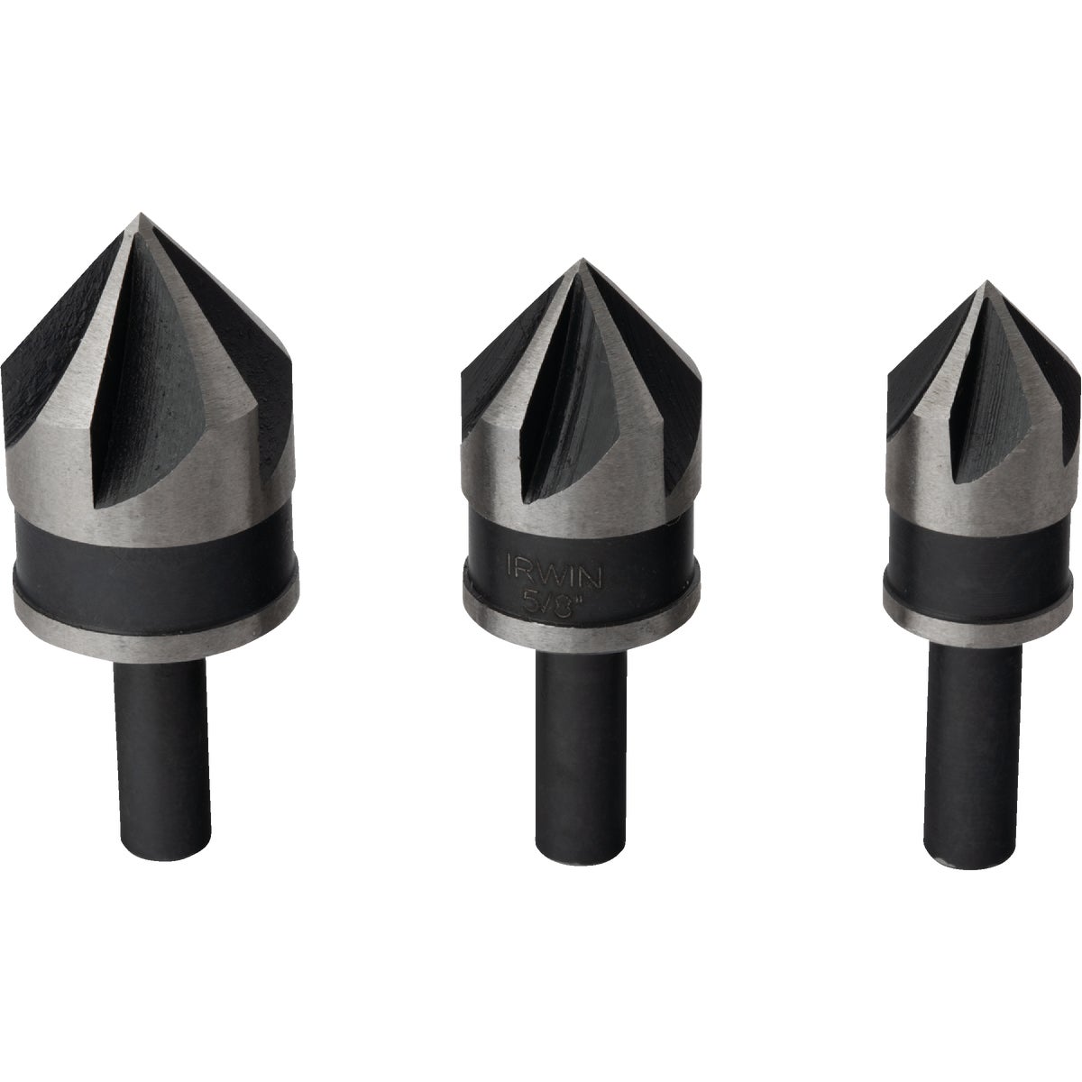 Irwin 3-Piece HSS Black Oxide Metal Countersink Bit Set