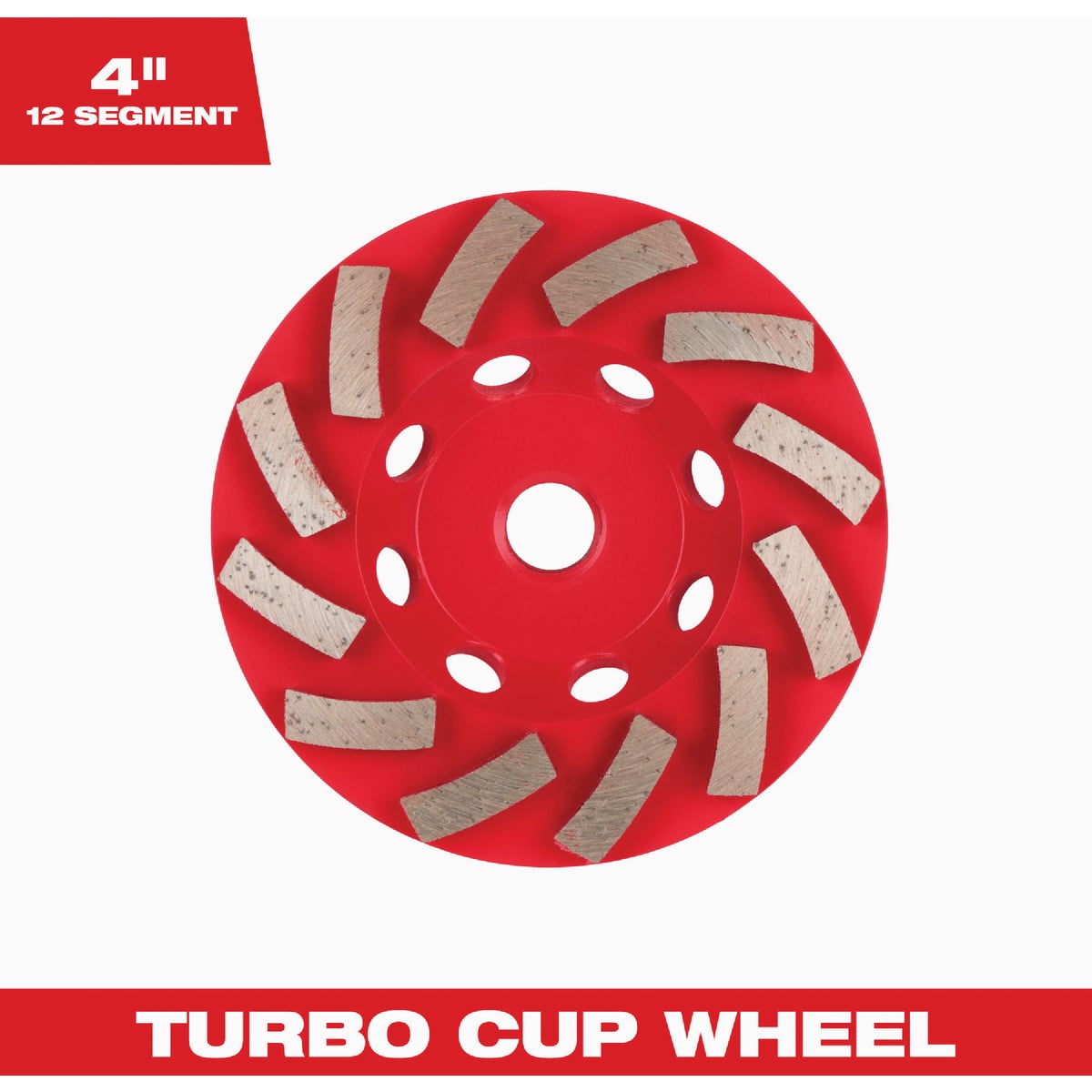 Milwaukee DIAMOND MAX 4 In. Segmented Turbo Rim Diamond Cup Wheel