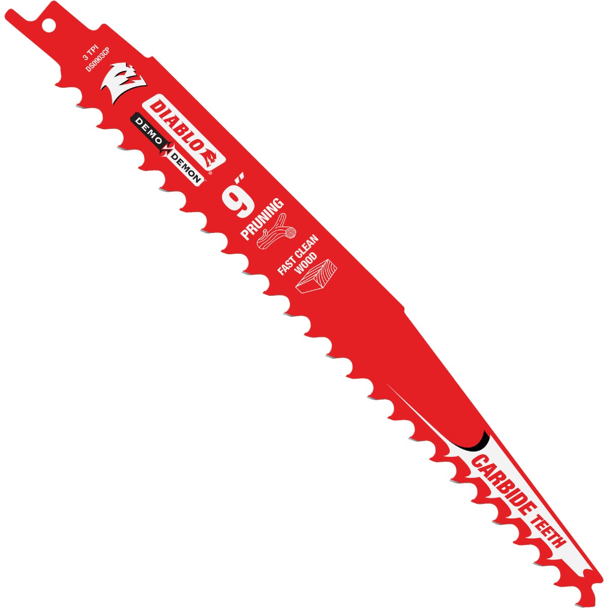 Diablo Demo Demon 9 In. 3 TPI Carbide Pruning Reciprocating Saw Blade