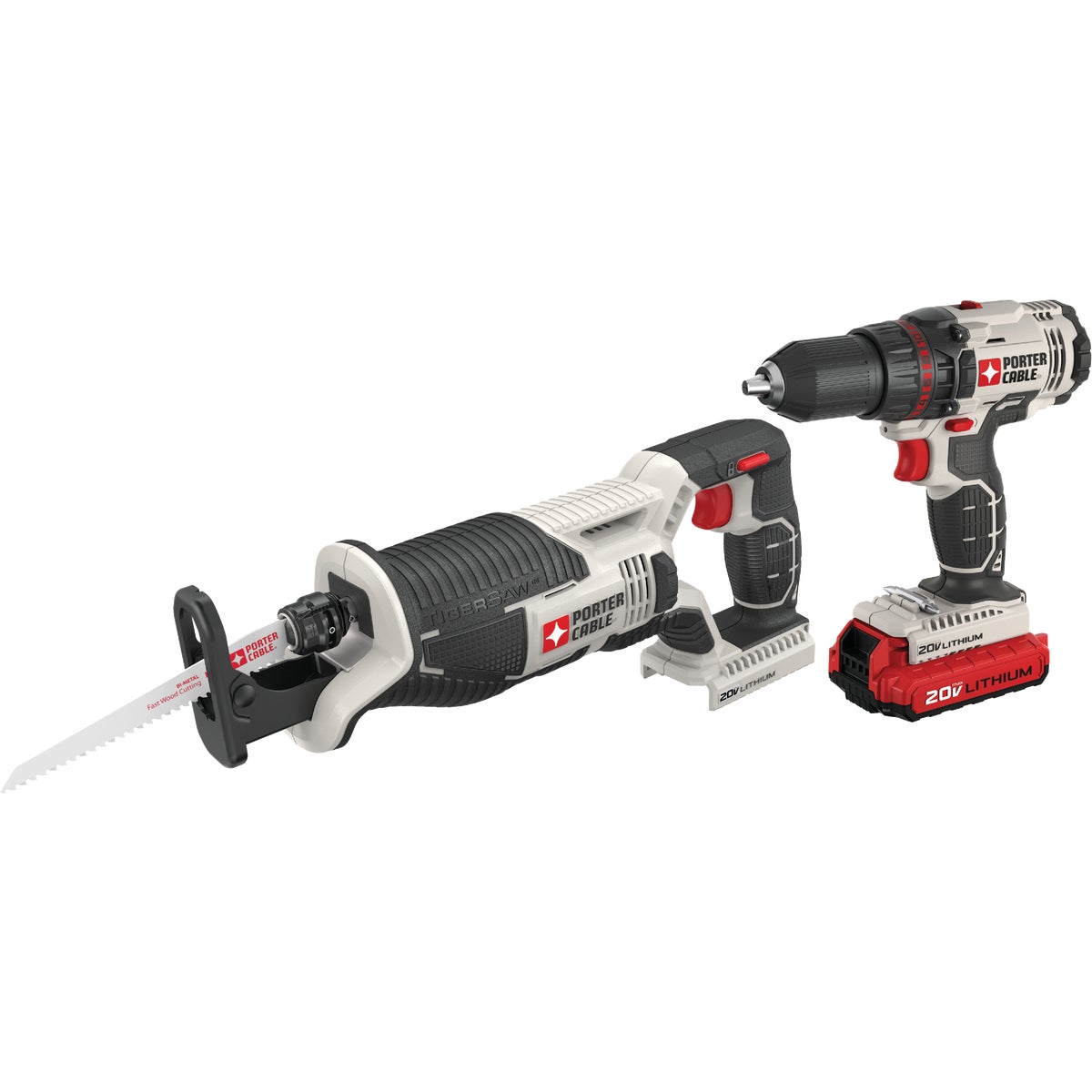 Porter Cable 2-Tool 20V Max Lithium-Ion Drill/Driver & Reciprocating Saw Cordless Tool Combo Kit