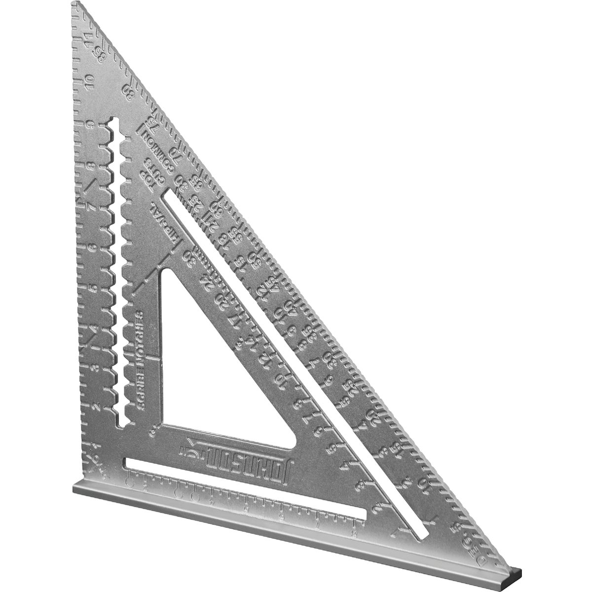 Johnson Level 12 In. Aluminum Rafter Square with Instruction Manual & Rafter Tables