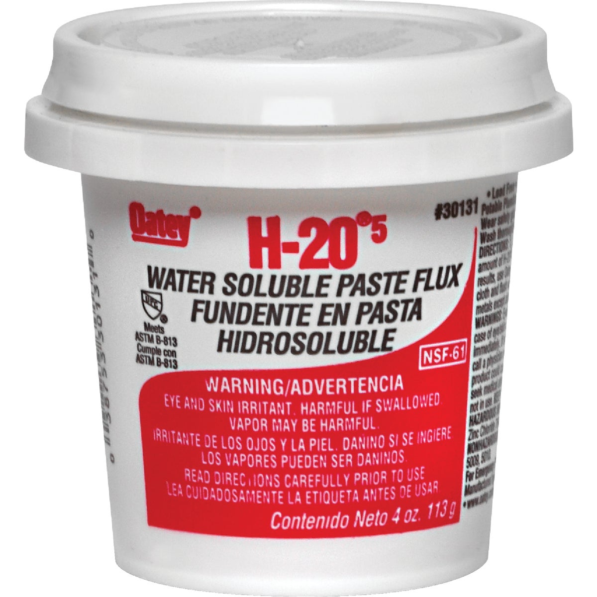 Oatey H-205 8 Oz. Water Soluble Soldering Flux, Paste