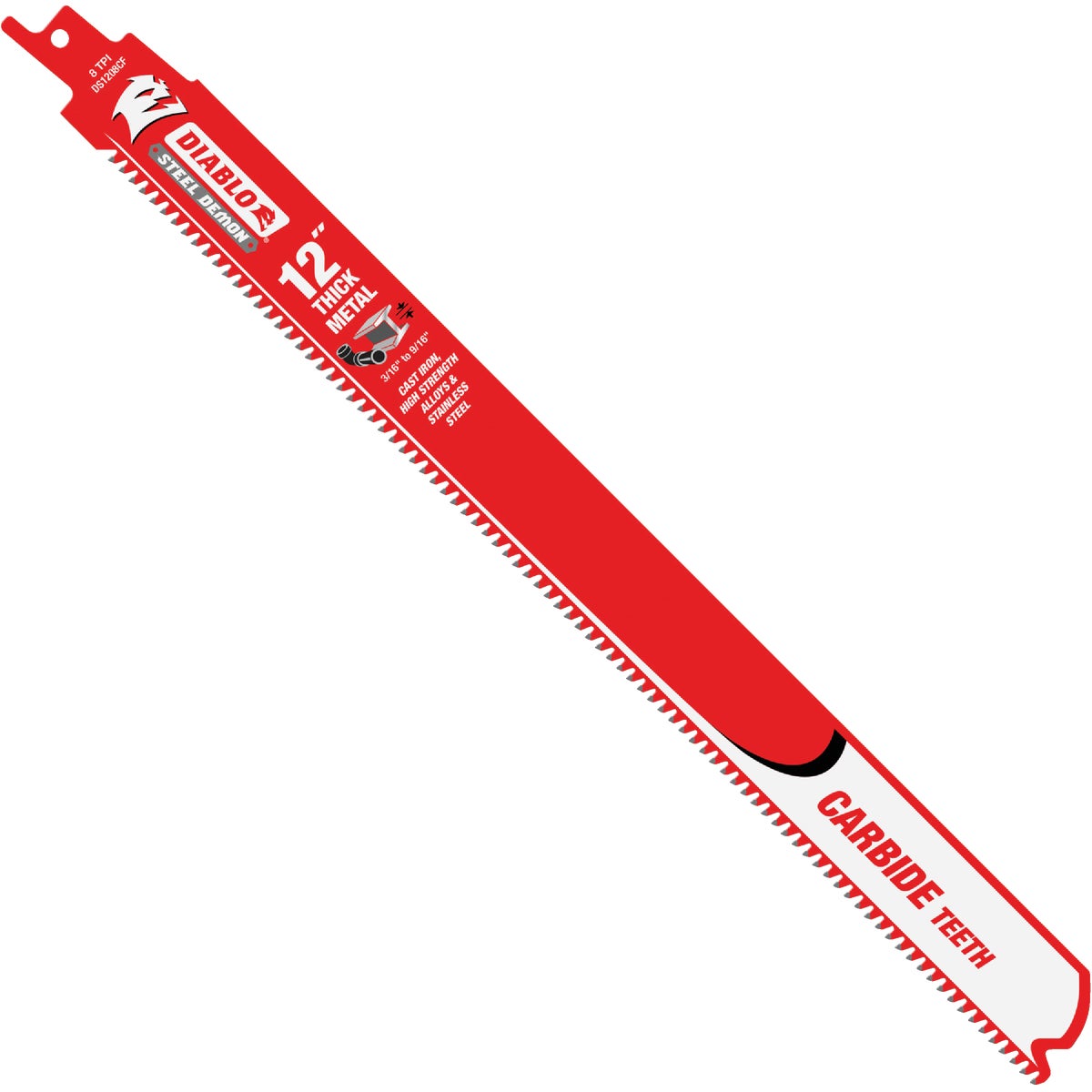Diablo Steel Demon 12 In. 8 TPI Carbide Thick Metal Reciprocating Saw Blade