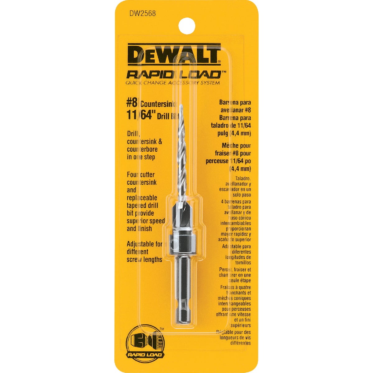 DEWALT #8 - 11/64 In. Fine Rapid Load Wood Countersink