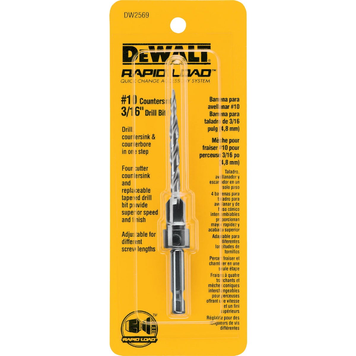 DEWALT #10 - 3/16 In. Fine Rapid Load Wood Countersink