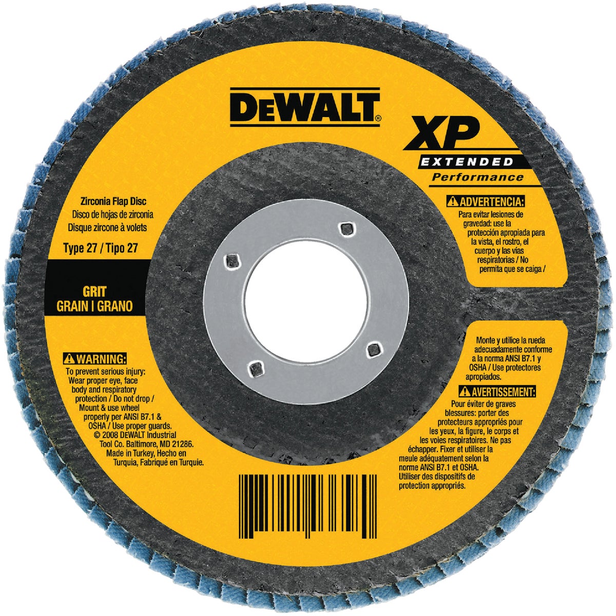 4-1/2″ 36 GRIT FLAP DISC