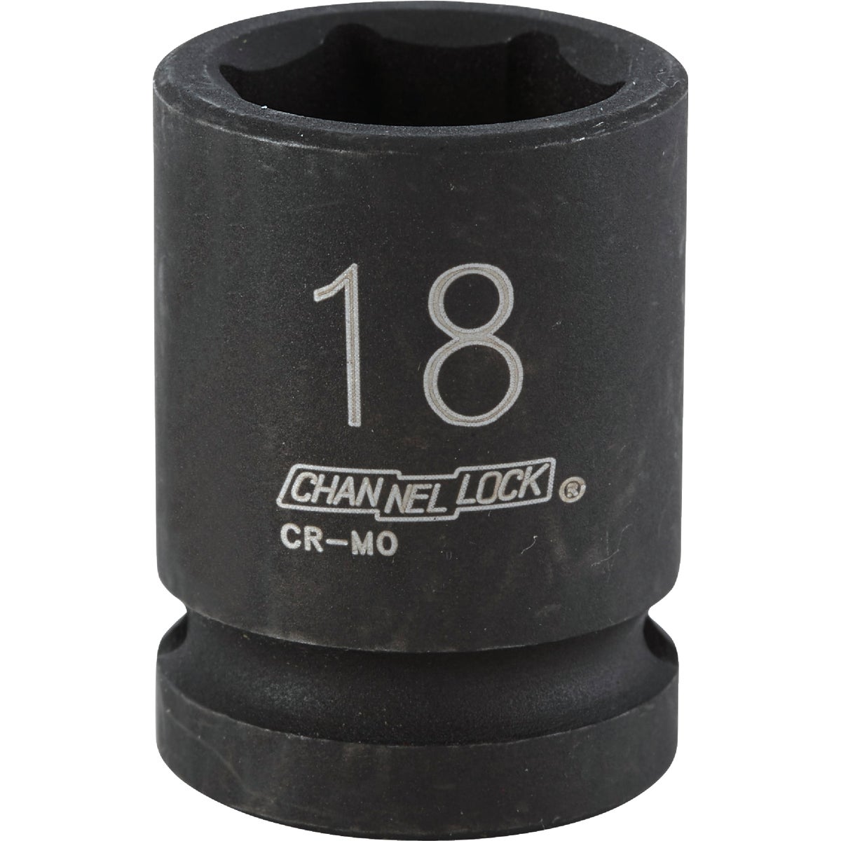 Channellock 1/2 In. Drive 18 mm 6-Point Shallow Metric Impact Socket