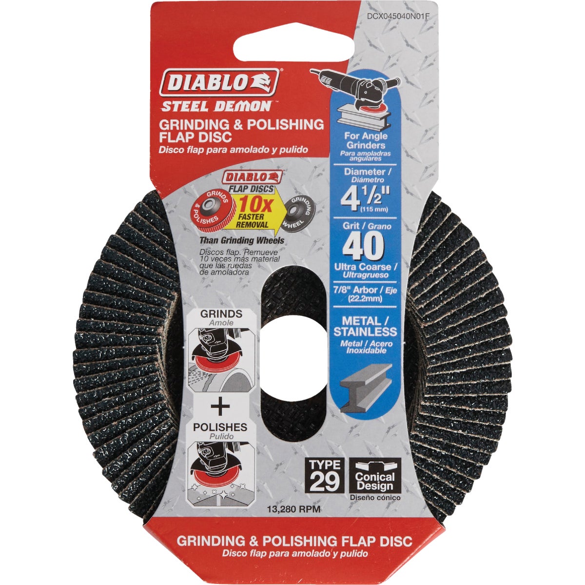 4-1/2″ 40G FLAP DISC