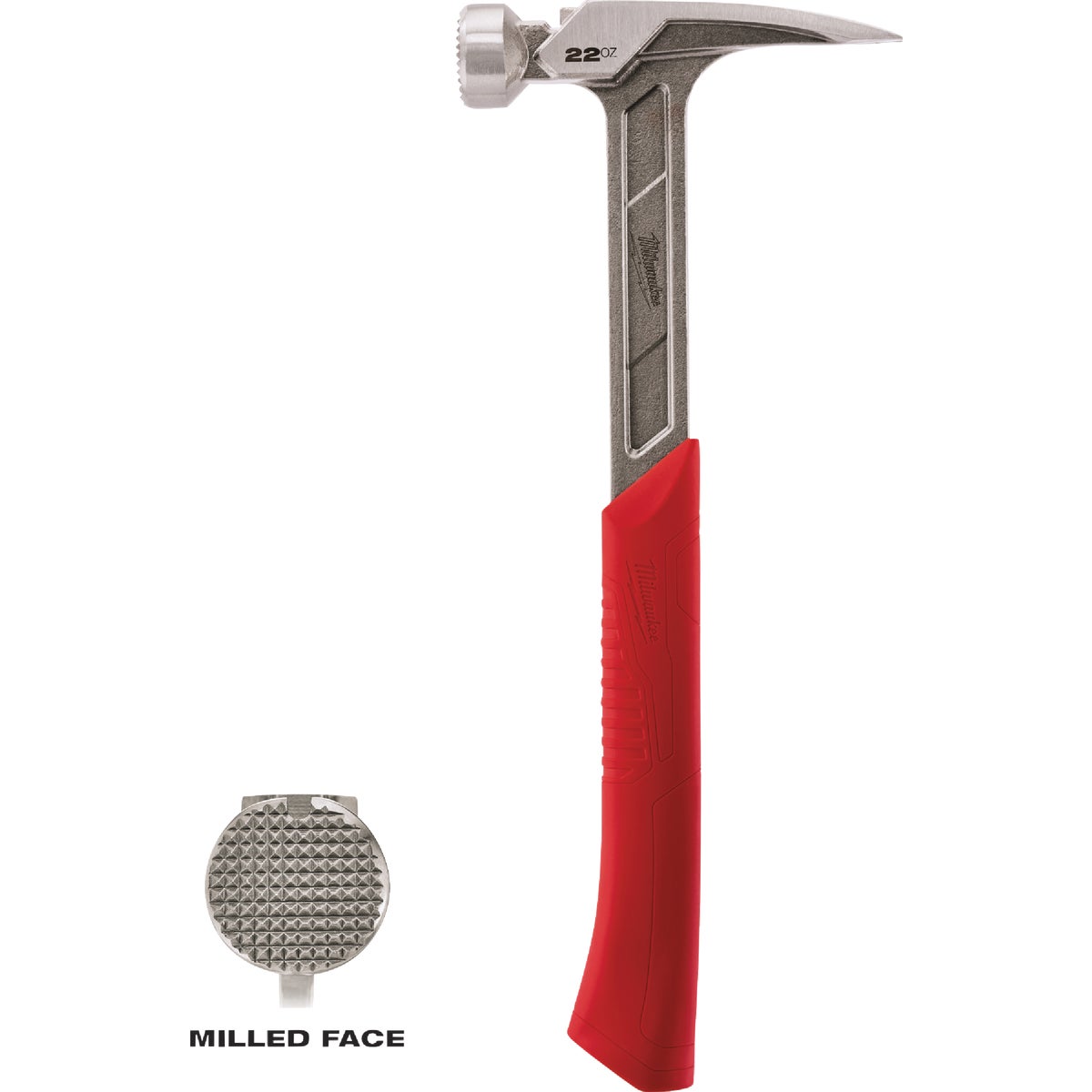 Milwaukee 22 Oz. Milled-Face Framing Hammer with Steel I-Beam Handle