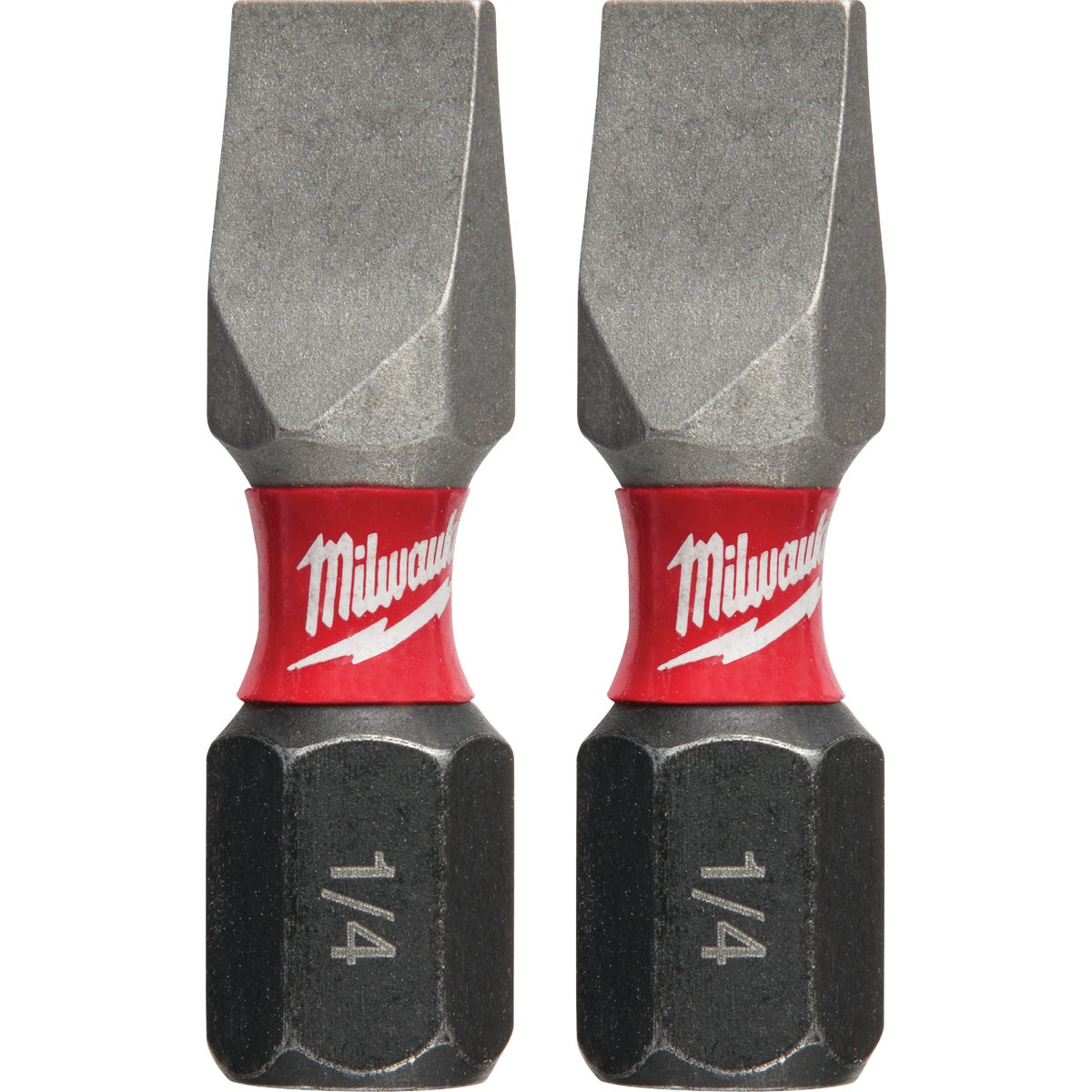 Milwaukee SHOCKWAVE #10 Slotted 1 In. Insert Impact Screwdriver Bit (2-Pack)