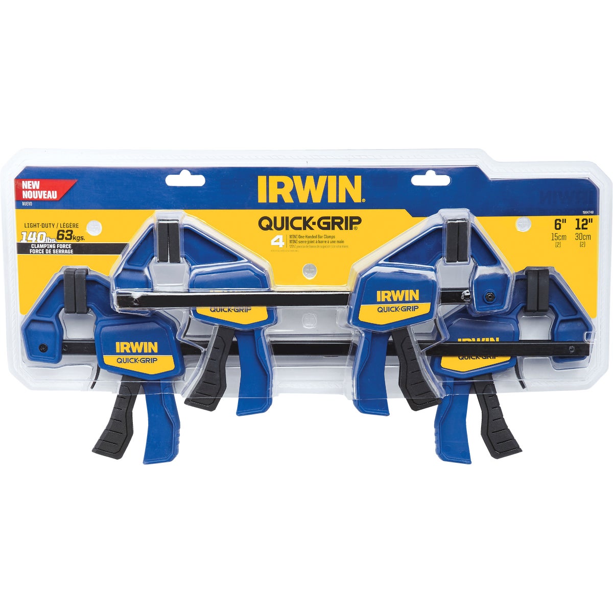 Irwin Quick-Grip One-Hand Bar Clamp Set (4-Piece)