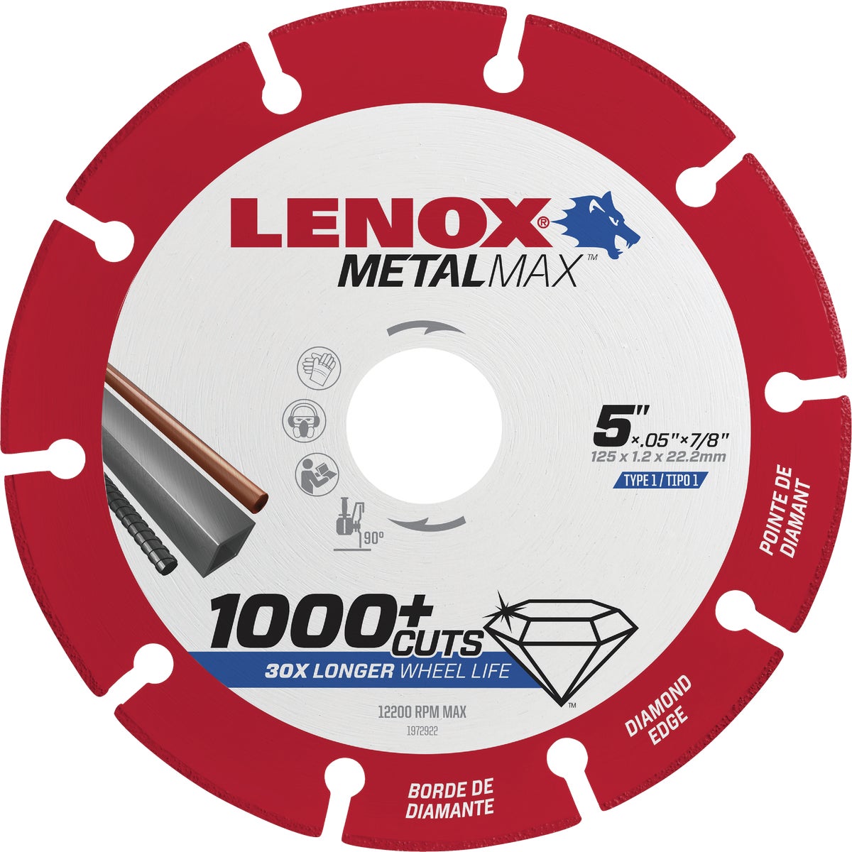 Lenox MetalMax 5 In. Segmented Rim Dry Cut Diamond Blade