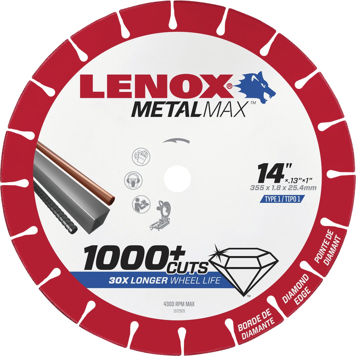 Lenox MetalMax 14 In. Segmented Rim Dry Cut Diamond Blade